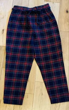 スタジオクリップ　チェック柄パンツ　イージーパンツ　ワイドパンツ　Mサイズ