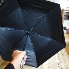 黒 折りたたみ傘 晴雨兼用
