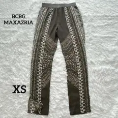 BCBG MAXAZRIA スパッツ 総柄 スリット グレー 透け感 XSのサムネイル