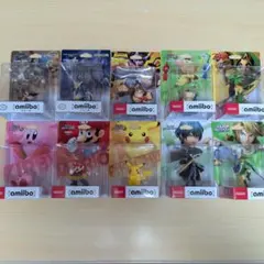 amiiboフィギュア マリオ リンク カービィ ピカチュウ など10体セット