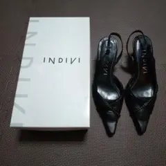 INDIVI バックストラップ パンプス ブラックのサムネイル