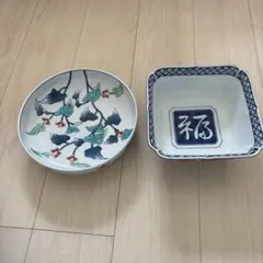 本日限り特価★和食器 皿 2点セット 花柄 染付 鉢のサムネイル