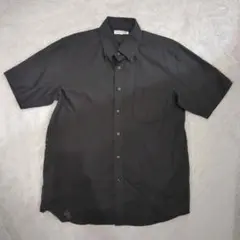 オールドユニクロ ノンアイロンジャージ 半袖シャツ XLサイズ ブラック