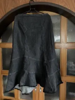 大きいサイズロングデニムスカート