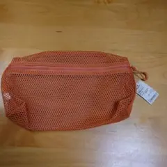 無印良品　立体メッシュケース　M オレンジ