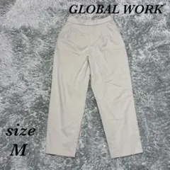 グローバルワーク (M) シンプル テーパード ウエストゴム イージーパンツ