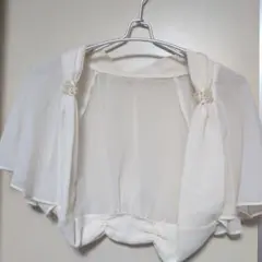 ASHILL ボレロ カーディガン ホワイト パール装飾