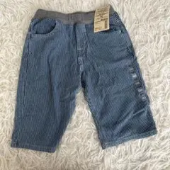 MUJI ハーフパンツ 120サイズ ブルー・ストライプ 無印良品