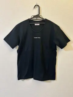 ワンダフルワールド 黒Tシャツ 半袖 カットソー シンプル 着回し◎のサムネイル