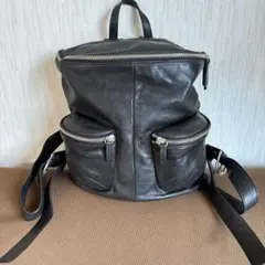 本革 レザー バックパック ブラックのサムネイル
