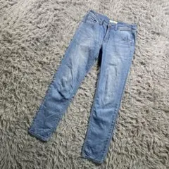 ikka QUIETO スキニーデニムパンツ W74 ストレッチ ライトブルーのサムネイル