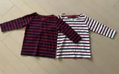 ストライプ長袖Tシャツ2枚セット サイズ100