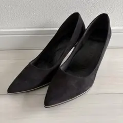 P*p様 【訳あり】エスペランサ パンプス 25.5cm ブラック スエード