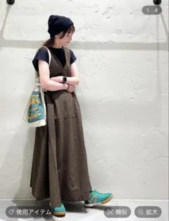 ニコアンド　ぽこぽこサマードレス　ブラウン　フリーのサムネイル
