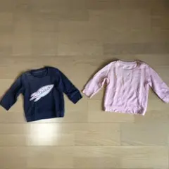 双子男女 UNIQLO 80cmトレーナー2枚セット