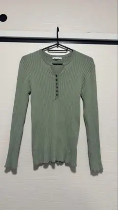 OPAQUE.CLIP リブニット グリーン M