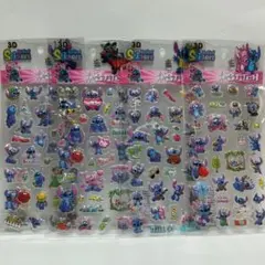 【4枚】スティッチ　クリアボンボンドロップシール