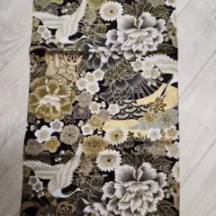 ⭐様専用　開花シリーズ　和柄　シーチング生地　黒