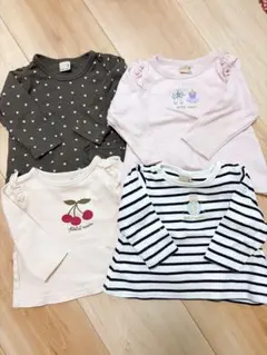 まとめ売り petit main 80サイズ Tシャツ 4枚セット