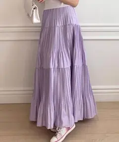 限定値下 DAY CLOSET ロング丈ティアードプリーツスカート【新品未使用】のサムネイル