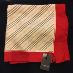 新品未使用　バーバリー　Burberry シルクスカーフ　シルクハンカチ