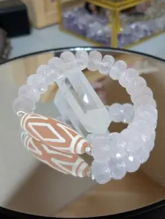 天珠 ローズクォーツ ブレスレットのサムネイル