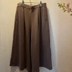 新品！ブラウン ガウチョパンツ ポリエステル混紡