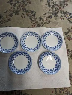 昭和レトロ陶器小皿５枚セット