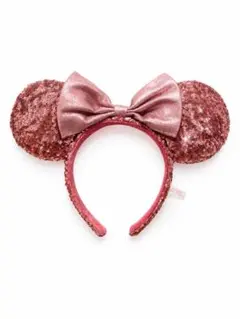 ディズニー ミニー スパンコール カチューシャ ピンク
