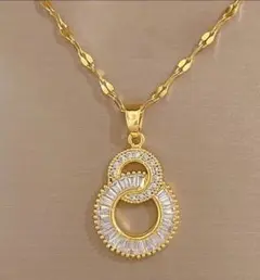 トゥーリング ネックレス サージカルステンレス 【ラスト1】 最高級 czダイヤ