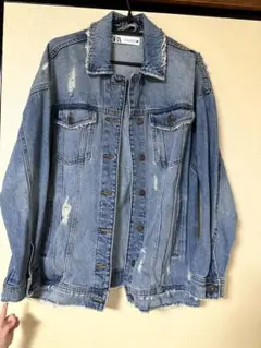zara ダメージデニムジャケット