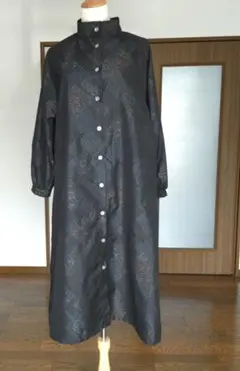 着物リメイク　No.267　大島紬からシャツワンピース