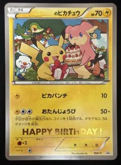 希少 __のピカチュウ おたんじょうび お誕生日 BW-Pプロモ ジャンボ