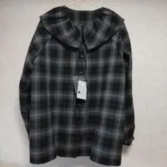 IENA ♡大人気♡BLACKフリルチェックブラウス