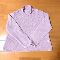 (超美品)【ZARAザラ】ハイネックニット セーター パープル 紫