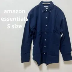amazon essentials ネイビー 長袖シャツ 【S】 シンプル 秋冬