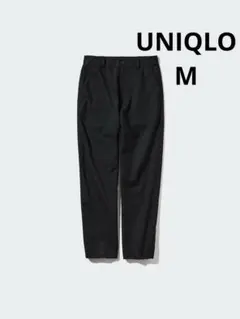 UNIQLO ユニクロ　リネンコットンテーパードパンツ M 黒　ブラック　綿麻