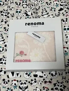 renoma 花柄刺繍 ハンカチ