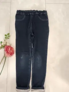 エニィファム　ダークブルー ハート型ポケット ロングパンツ　120㎝