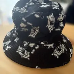 リバーシブル ミッキーマウス バケットハット ブラック