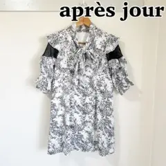 apres jour アプレジュール　肩レースボウタイミニワンピースのサムネイル