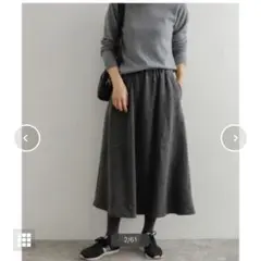 URBAN RESEARCH DOORS ウール混カットスカート