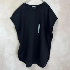 【新品未使用】大きいサイズ GU ドライフレンチスリーブチュニック XL 黒