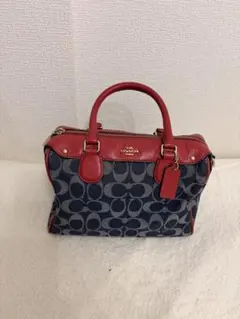COACH ショルダーバッグ ネイビー/レッド