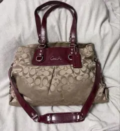 希少COACHハンドバッグ レーザー　y2k 森ガール