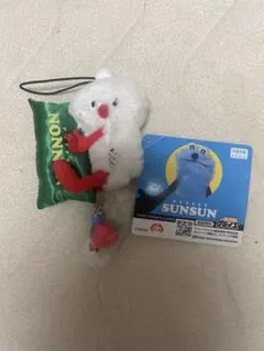 パペットスンスン おやすみピローマスコット ノンノン 緑+ めじるしチャーム