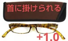 【ベッコウ風】シニアグラス/ネックリーダーズ/ベイライン/度数+1.0のサムネイル