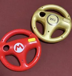 wii ハンドル ゴールド レッド 2個セット マリオカート対応