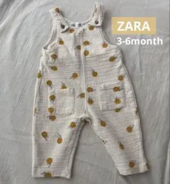 ZARAベビー　コットンロンパース 3-6ヶ月 レモン柄