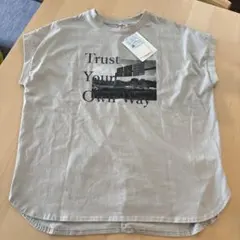 新品　しまむら　SUNNY HOUSE モノクロフォト柄　接触冷感　Tシャツのサムネイル